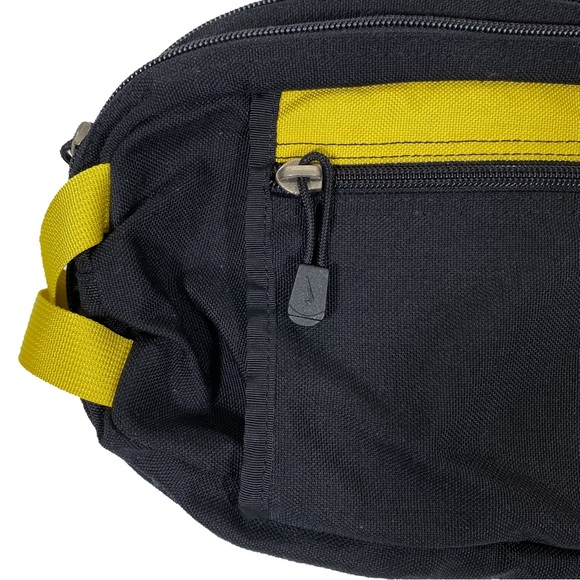 Vintage Nike ACG Waist Pack Large Fanny Bag Crossbody Wallet Strap Black Yellow - Picture 3 of 6